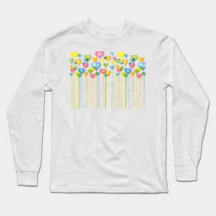 Colorful Hearts Long Sleeve T-Shirt